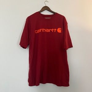 Men's Red Carhartt short sleeve shirt
